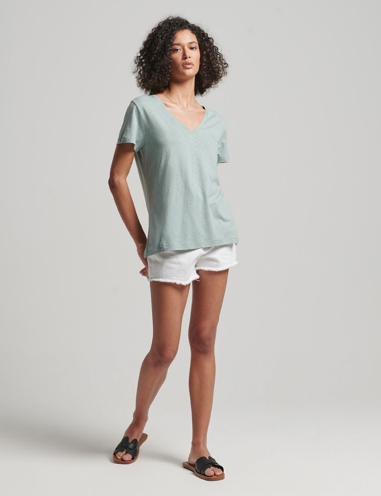 Cotton Rich V-Neck Relaxed T-Shirt 2 of 5