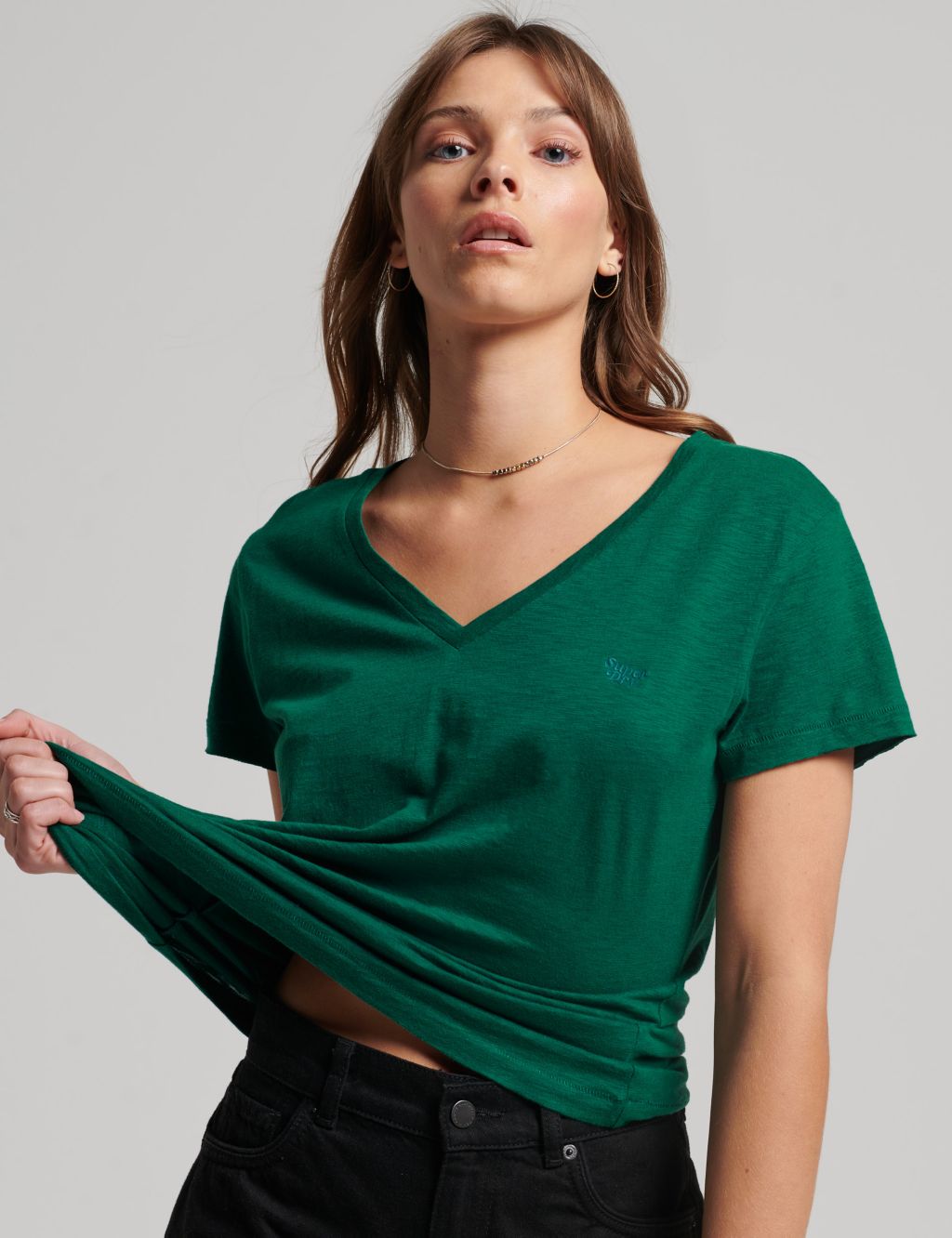 Cotton Rich V-Neck Relaxed T-Shirt 3 of 5