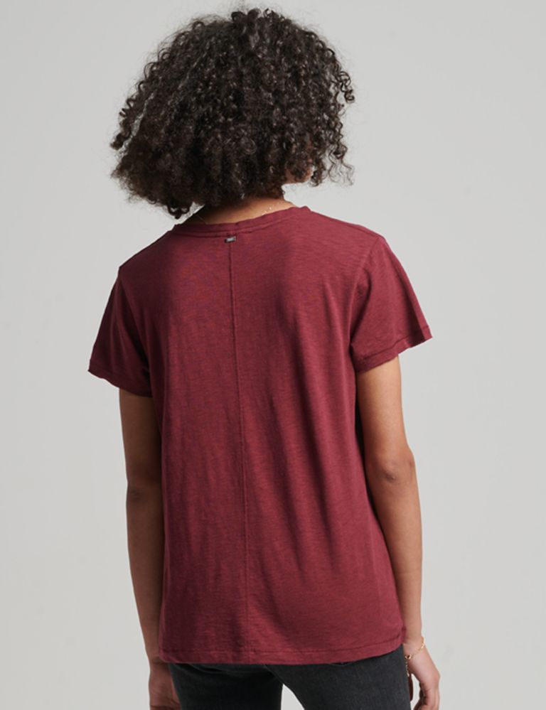 Cotton Rich V-Neck Relaxed T-Shirt 4 of 5