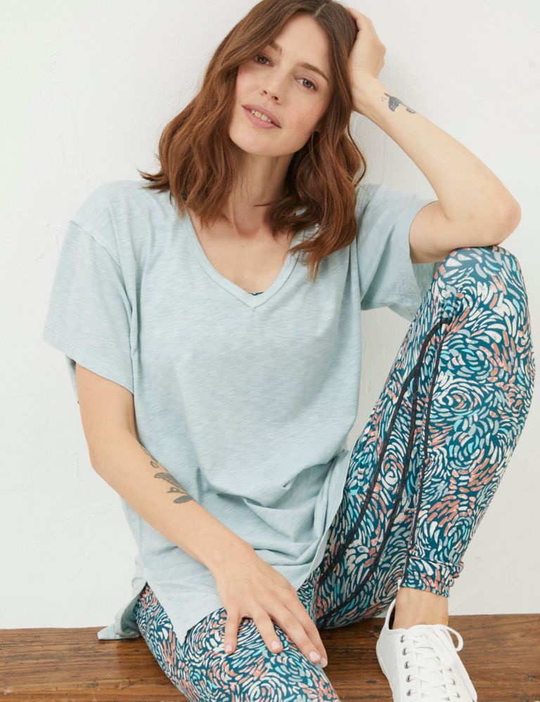 Cotton Rich V-Neck Relaxed T-Shirt 4 of 5