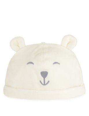 Cotton Rich Velour Bear Hat Image 1 of 1