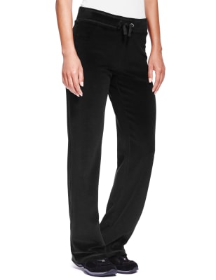 Cotton Rich Velour Straight Leg Joggers, M&S Collection