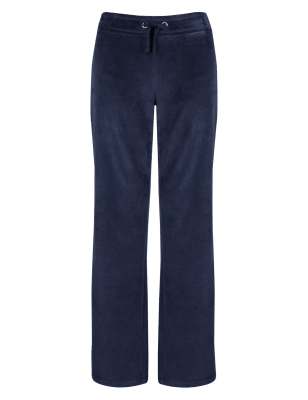 wide leg velour joggers