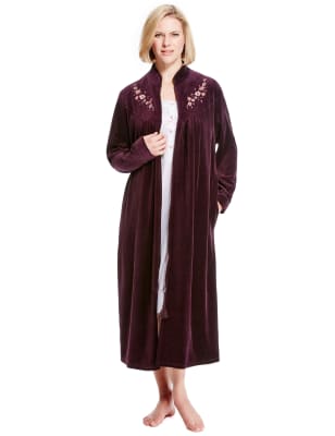 marks and spencer velour dressing gown