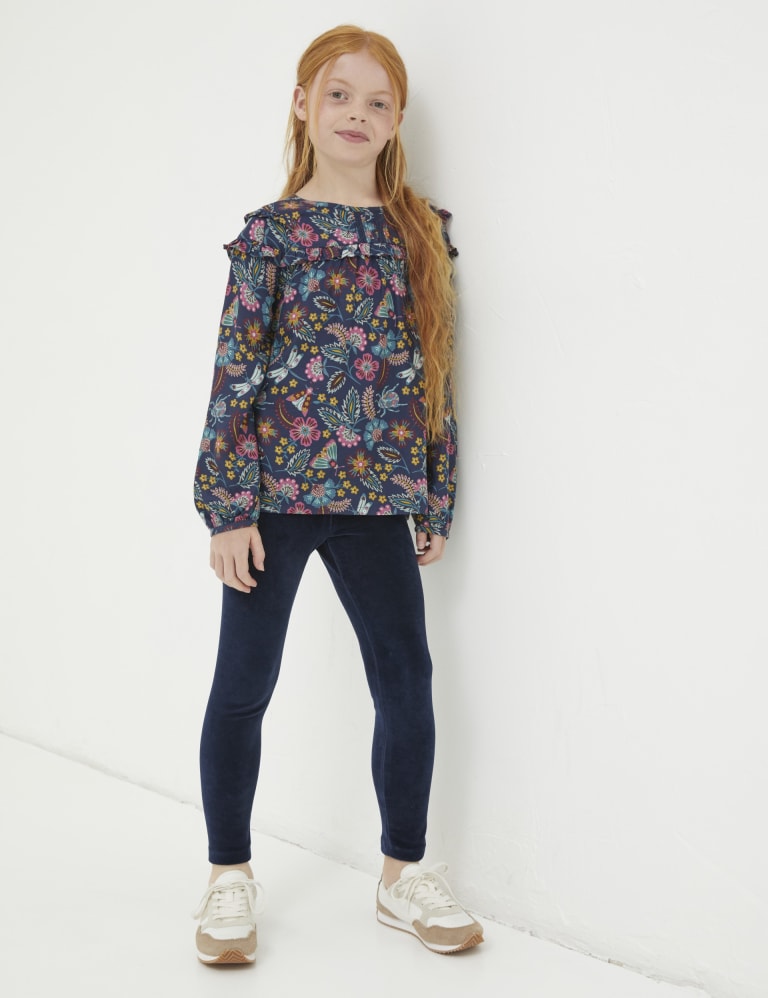 Girls velvet leggings hotsell