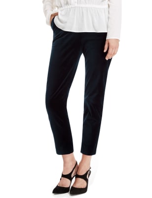 Velvet tapered sale trousers