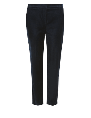 Mint Velvet Tapered Trousers, Natural, 6R