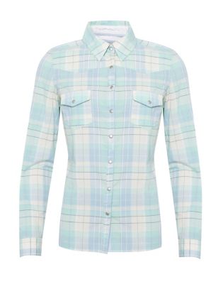 Cotton Rich Vintage Checked Shirt Image 2 of 8