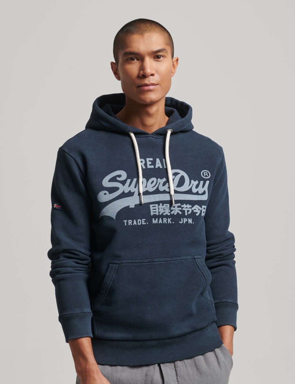 Cotton Rich Vintage Logo Hoodie Superdry M S