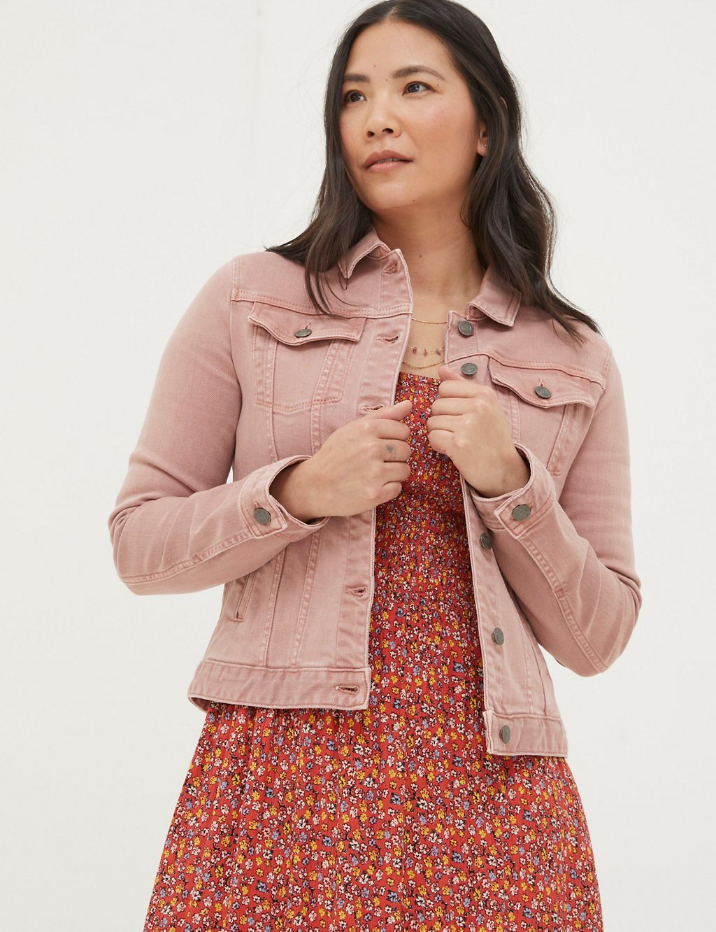 Cotton Rich Waisted Collared Jacket 3 of 5