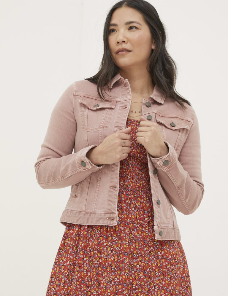 Cotton Rich Waisted Collared Jacket 1 of 5