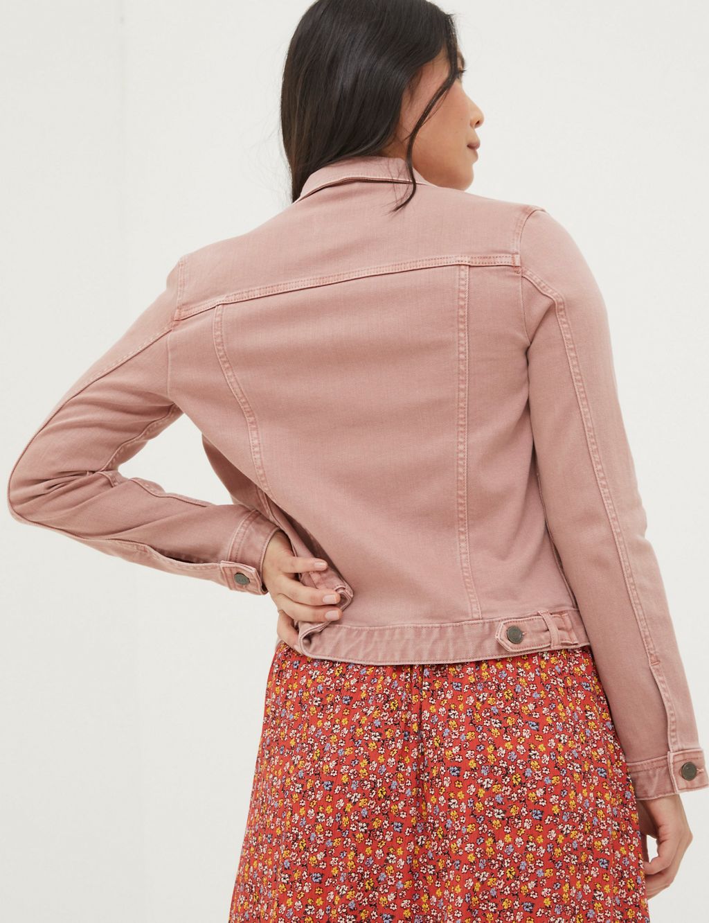 Cotton Rich Waisted Collared Jacket 4 of 5