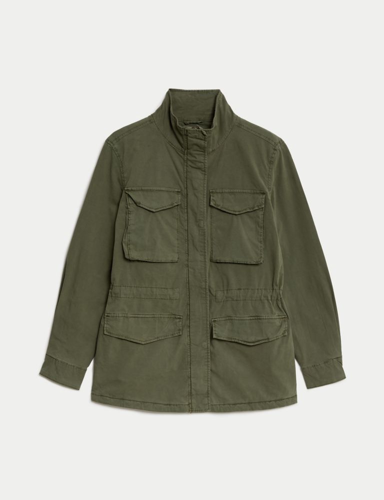 Cotton Rich Waisted Utility Jacket 2 of 6