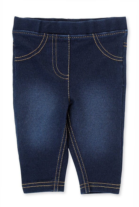 Cotton Rich Washed Look Jeggings Image 1 of 2