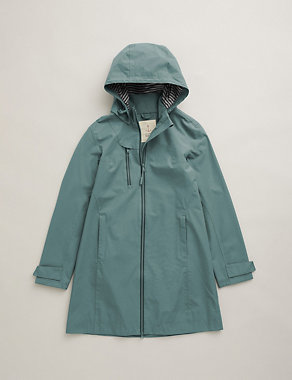 Cotton Rich Waterproof Hooded Parka Coat Image 2 of 9