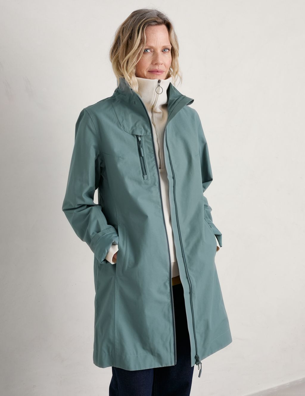 Cotton Rich Waterproof Hooded Parka Coat | Seasalt Cornwall | M&S