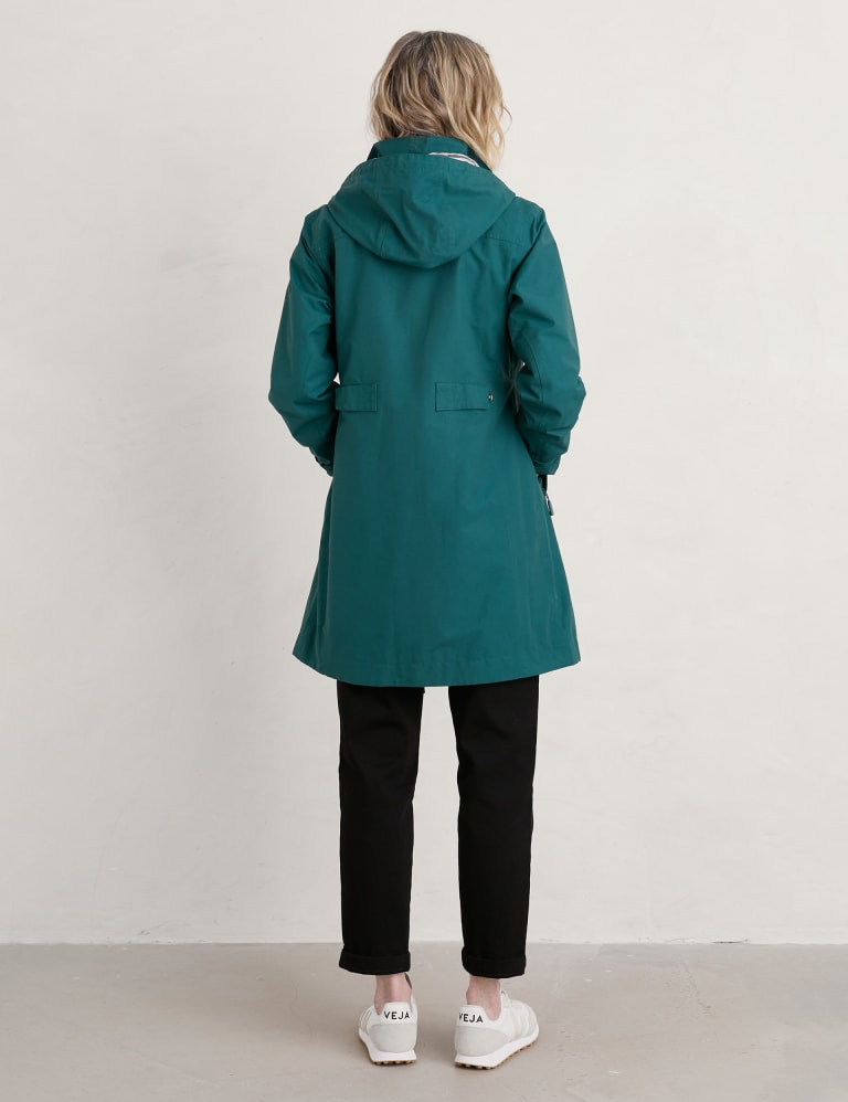 Cotton Rich Waterproof Hooded Raincoat Seasalt Cornwall M S