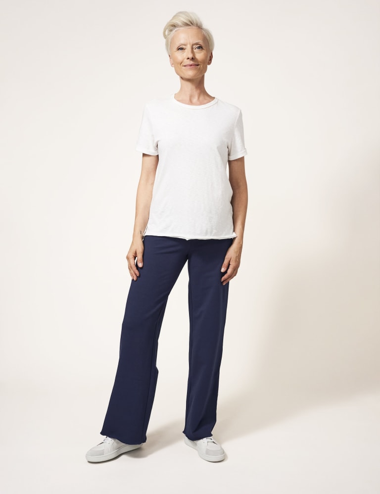 Wide-leg trousers, white