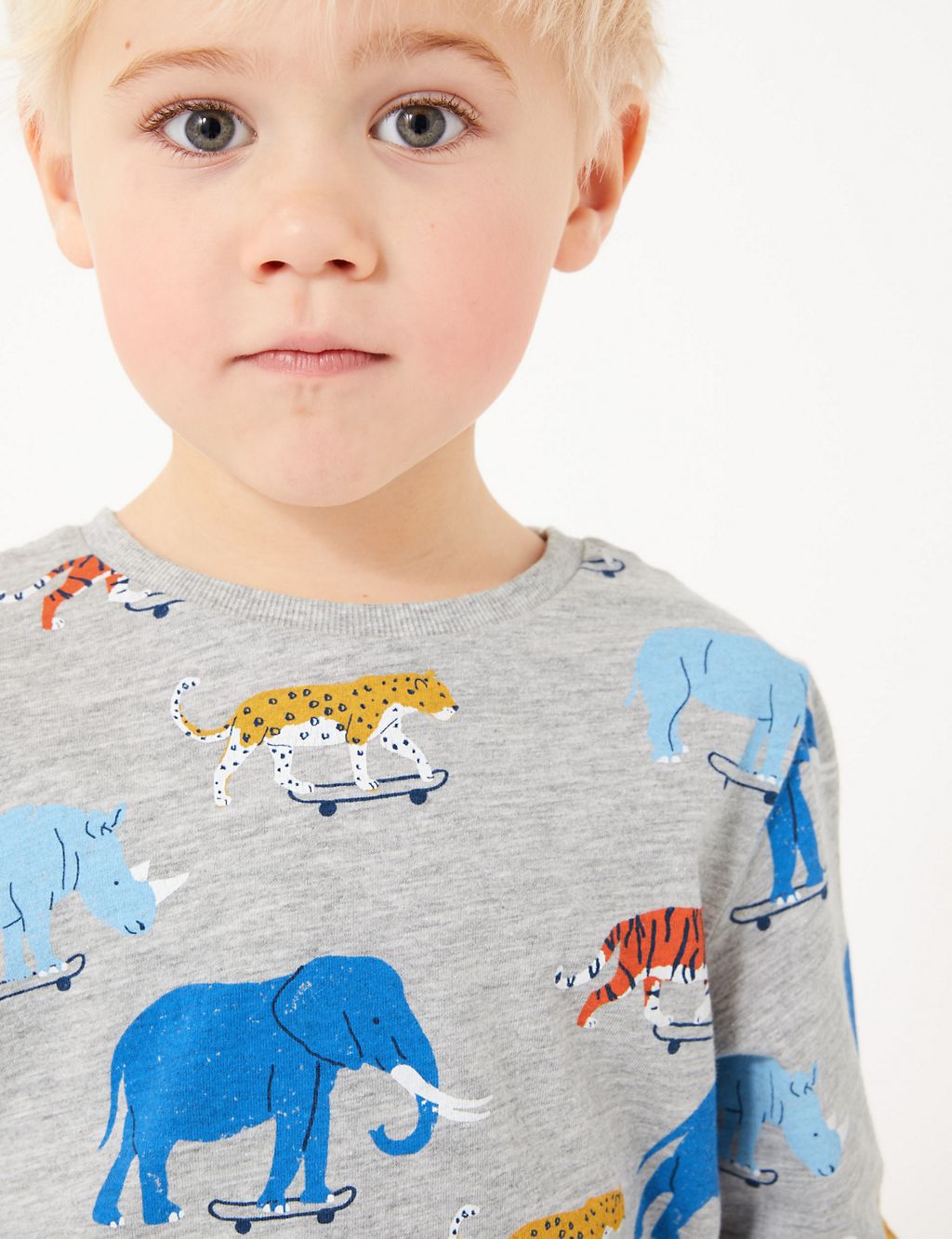 Cotton Rich Wild Animal Long Sleeve Top (2-7 Years) 2 of 4