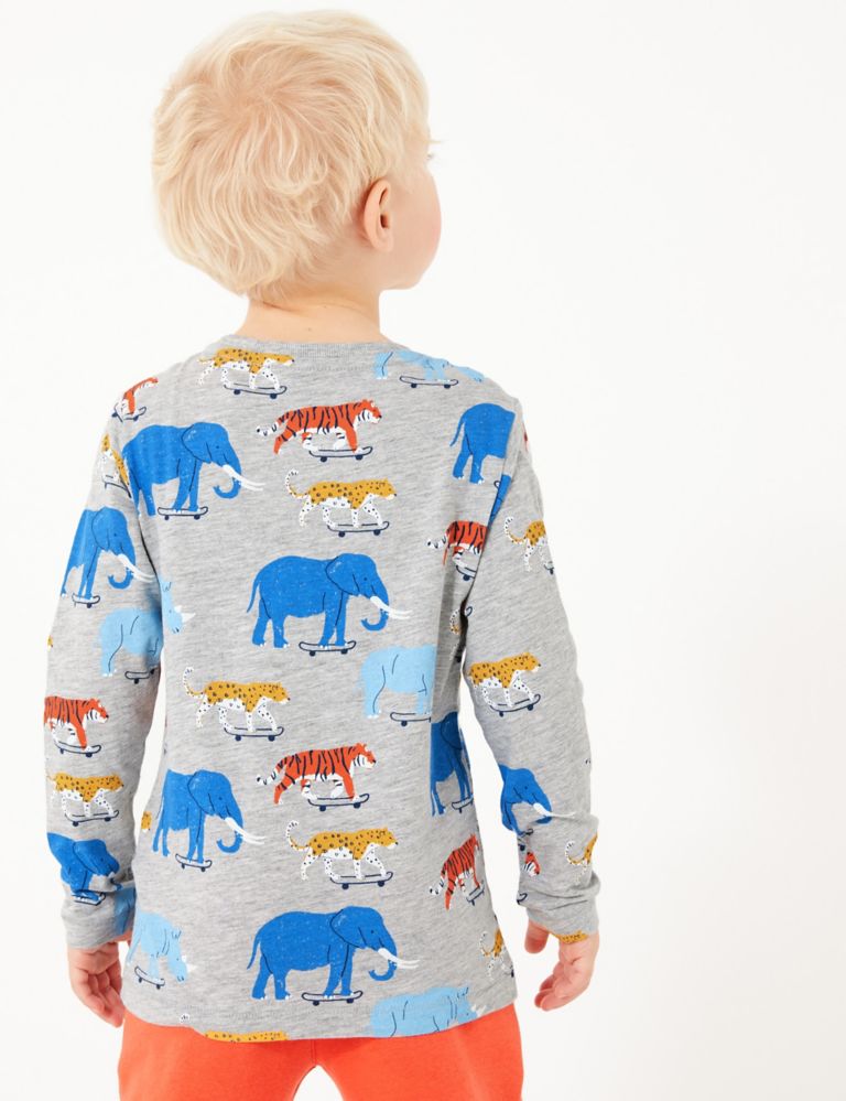 Cotton Rich Wild Animal Long Sleeve Top (2-7 Years) 4 of 4