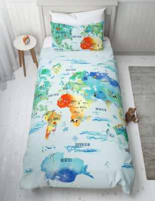 world map bedding