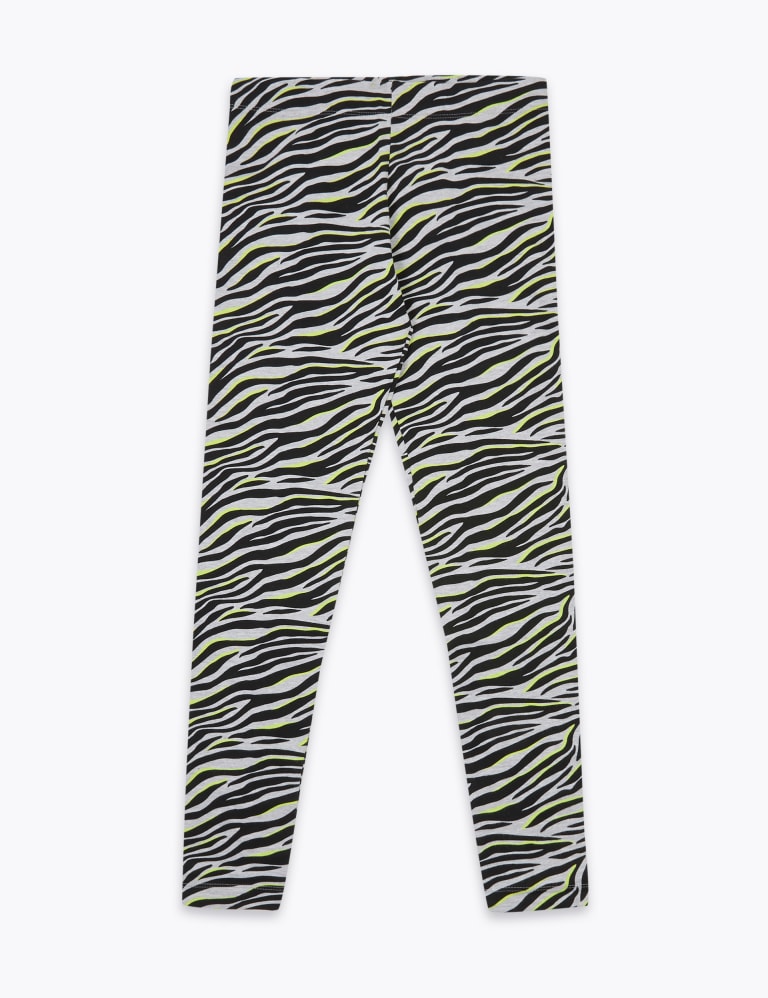 Cotton Rich Zebra Print Leggings (6-16 Yrs) 2 of 5