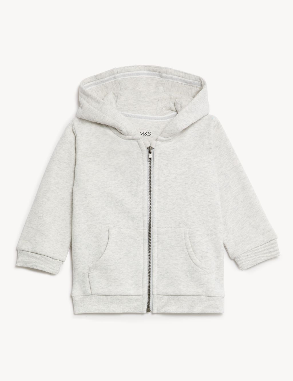 Cotton Rich Zip Hoodie (0-3 Yrs) | M&S Collection | M&S