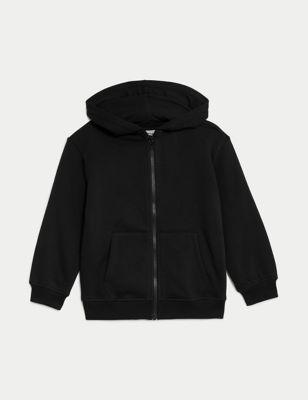 Cotton Rich Zip Hoodie (2-8 Yrs) Image 1 of 2