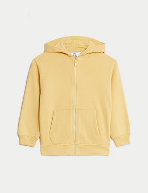 Cotton Rich Zip Hoodie (2-8 Yrs) Image 2 of 3