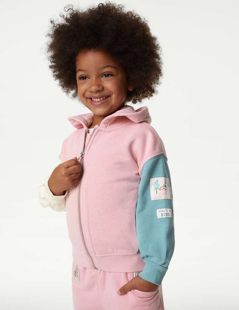 Cotton Rich Zip Hoodie (2-8 Yrs) | Mu0026S Collection | Mu0026S