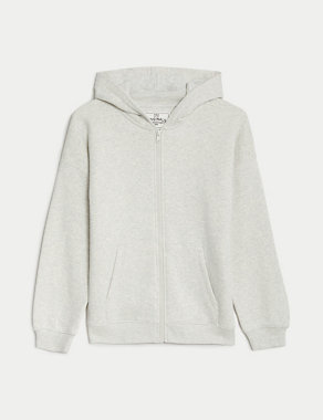 Cotton Rich Zip Hoodie (6-16 Yrs) Image 2 of 4