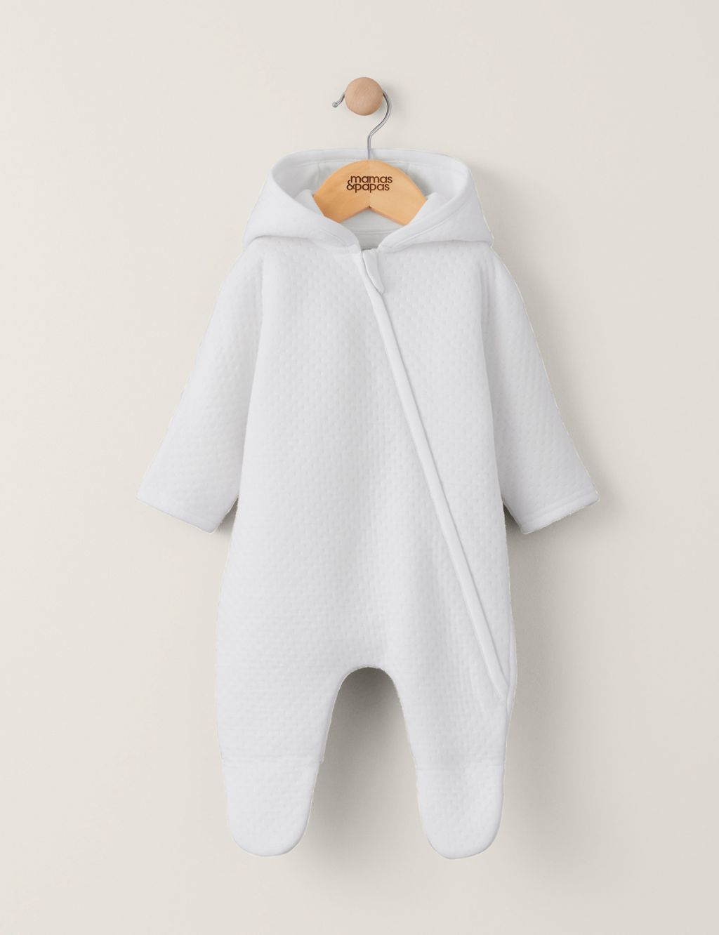 Cotton Rich Zip Pramsuit (7lbs-9 Mths) 1 of 2