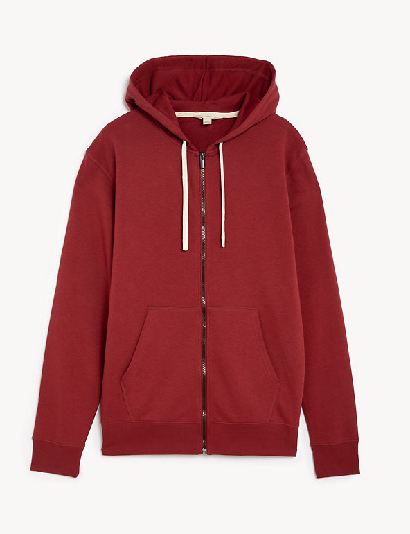Cotton Rich Zip Up Hoodie Image 1 of 1