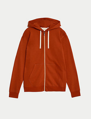 Cotton Rich Zip Up Hoodie Image 2 of 5