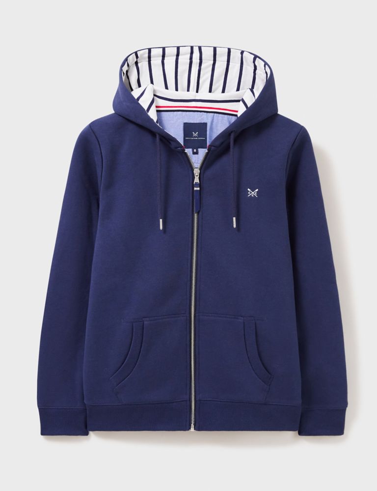 Cotton Rich Zip Up Hoodie | Crew Clothing | M&S