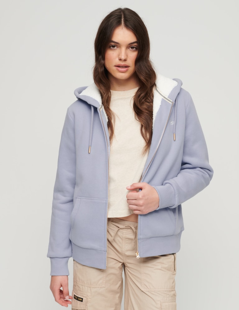 Women's Zip Up Cotton Light Hoodie Jacket