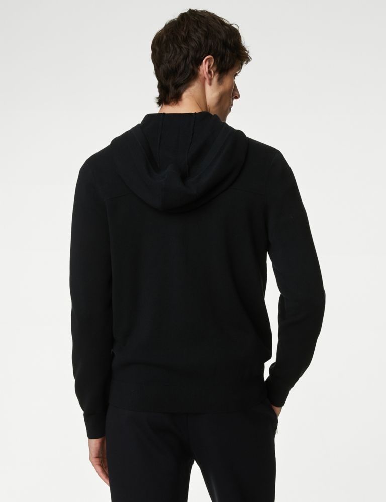 Cotton Rich Zip Up Knitted Hoodie 5 of 5
