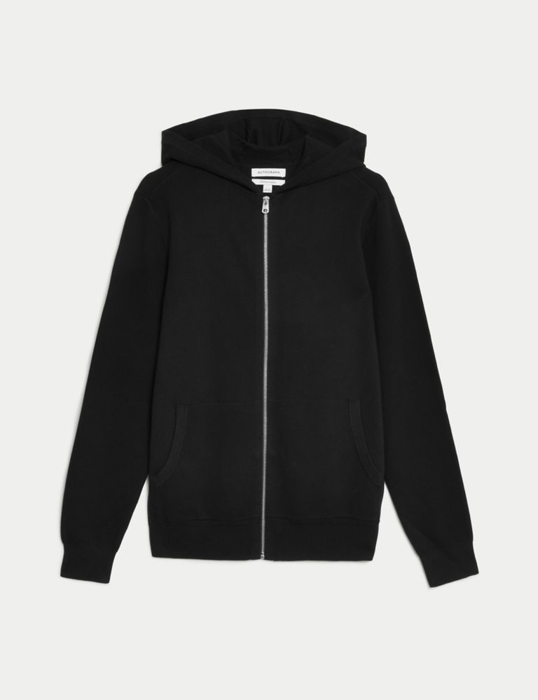 Cotton Rich Zip Up Knitted Hoodie 2 of 5