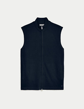 Cotton Rich Zip-up Gilet Image 2 of 5