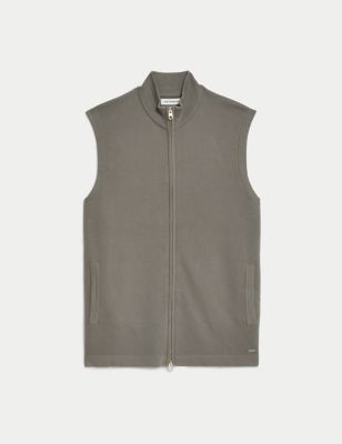 Cotton Rich Zip-up Gilet Image 2 of 5