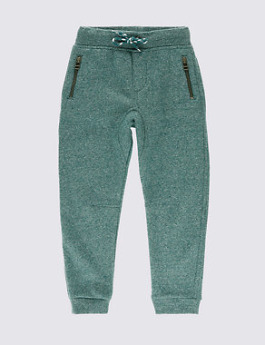 Cotton Rich Zipped Joggers (1-7 Years) Image 2 of 4