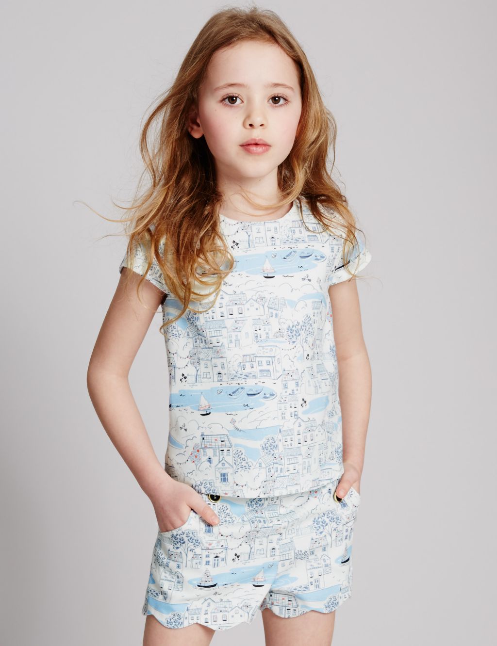 Cotton Scenic Print Top with Stretch (3-14 Years) 3 of 3