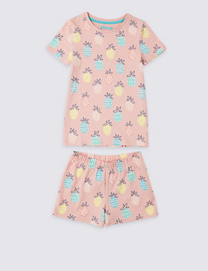 Cotton Short Pyjamas with Stretch (3-16 Years) Image 2 of 4