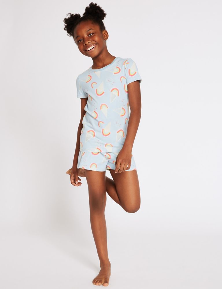 Cotton Short Pyjamas with Stretch (3-16 Years) 1 of 4
