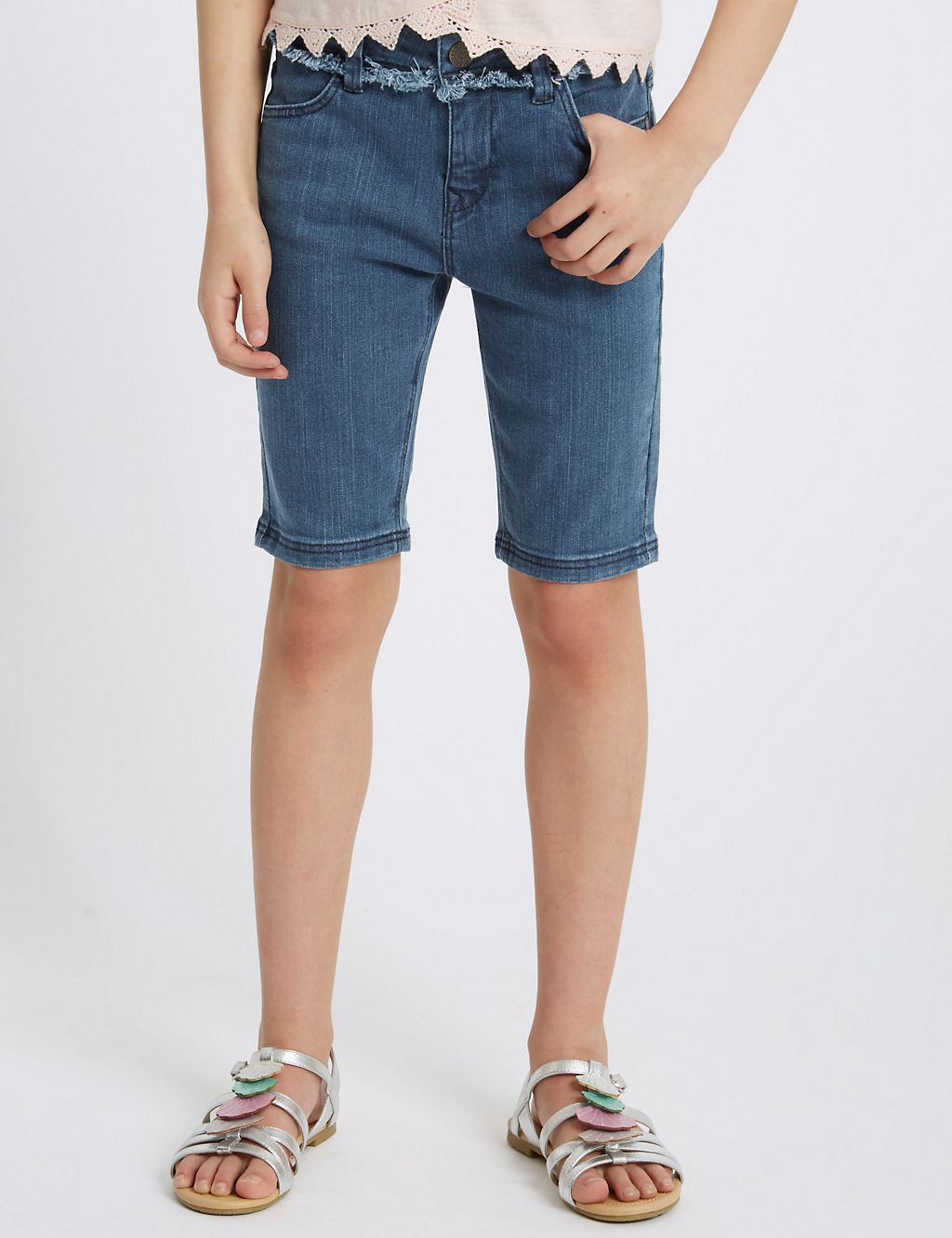 Cotton Shorts with Stretch (3-16 Years) 2 of 4