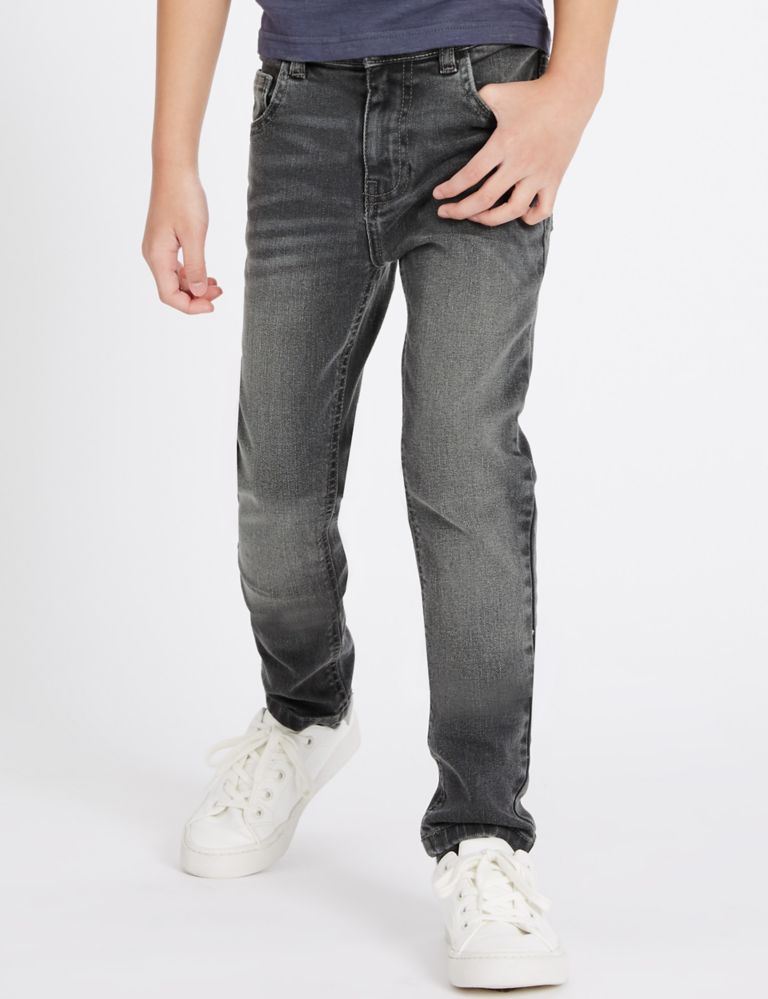 Cotton Slim Fit Jeans with Stretch (3-14 Years) 3 of 6