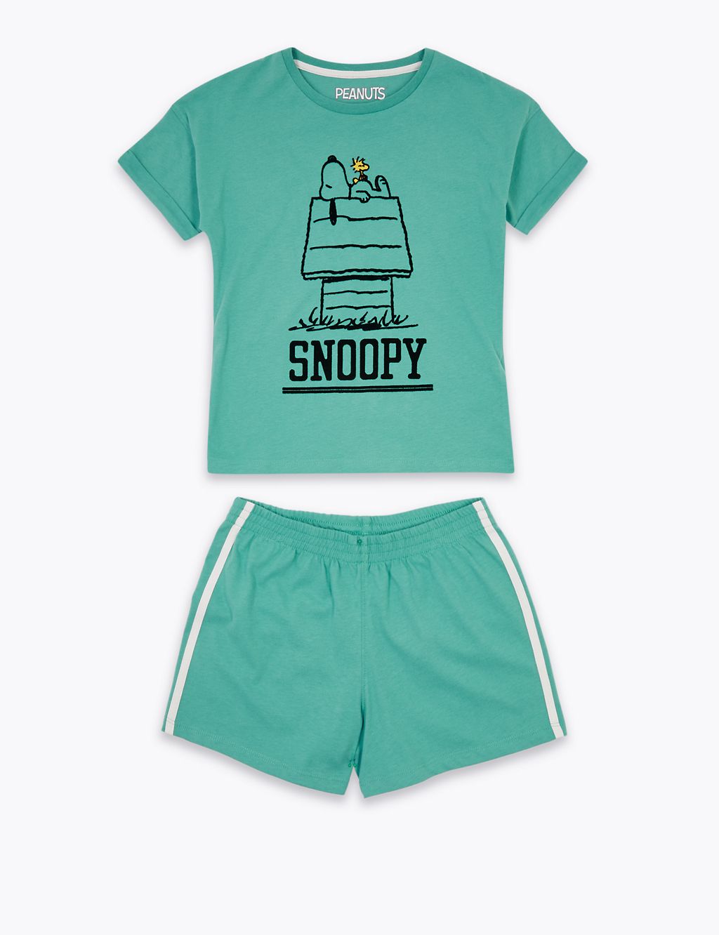 Cotton Snoopy™ Print Short Pyjamas (6-16 Yrs) 1 of 4