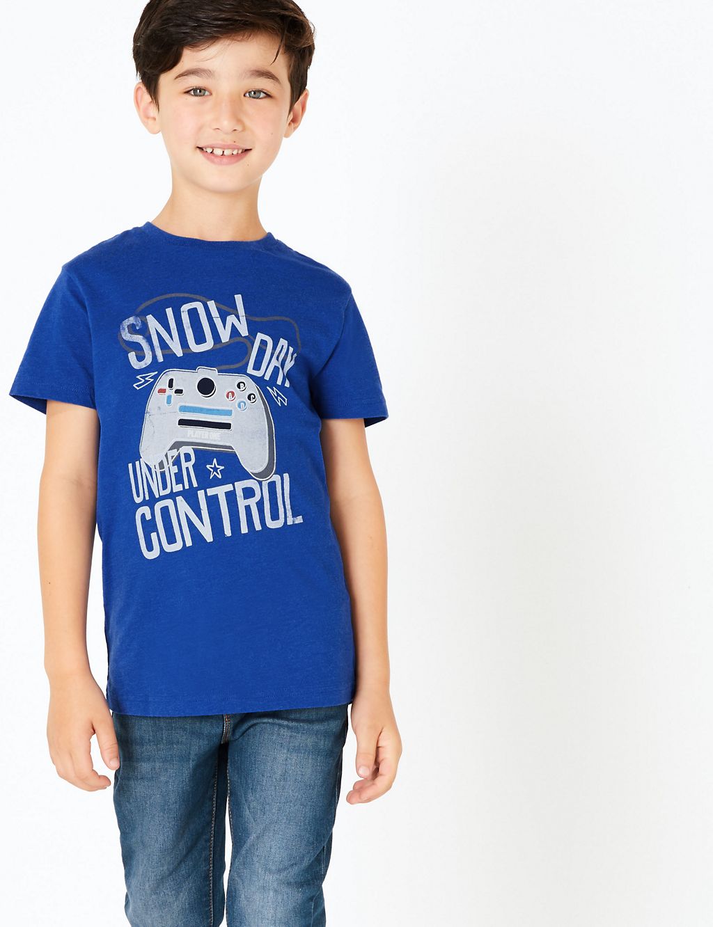 Cotton Snow Day Slogan Gamer T-Shirt (3-16 Years) 3 of 4