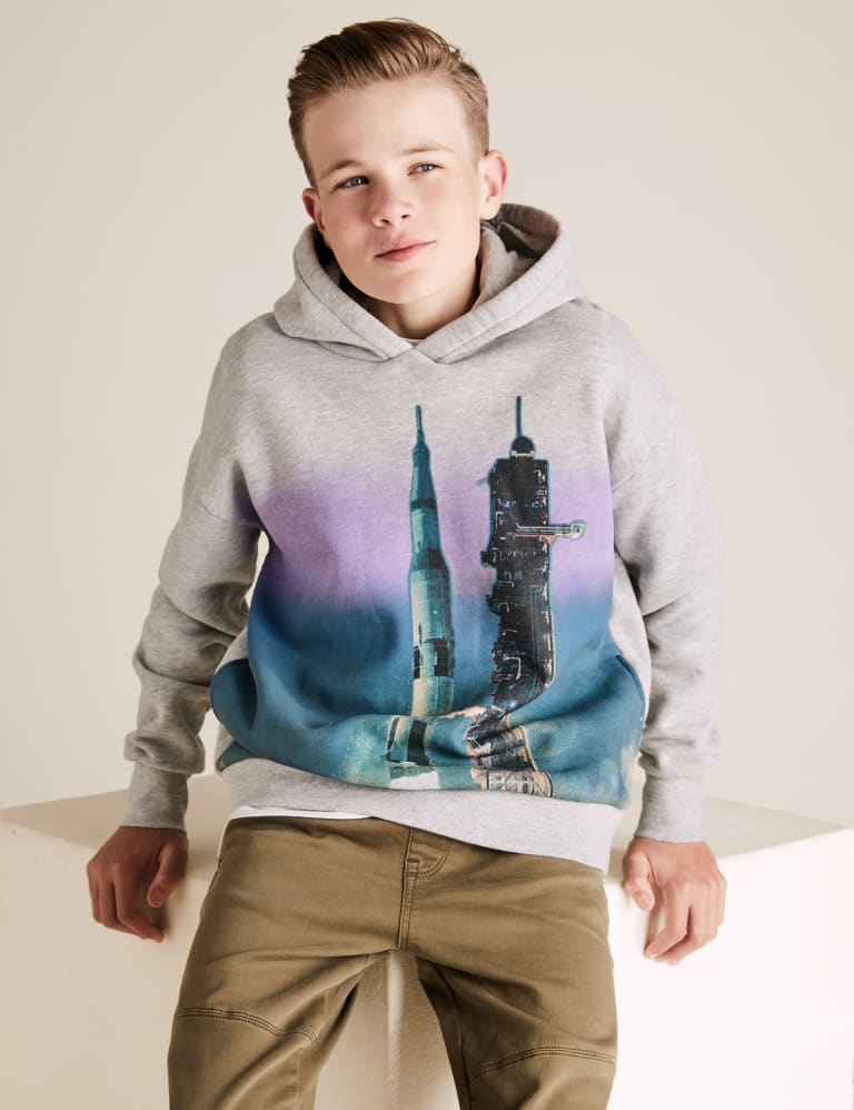 Space print hoodie new arrivals