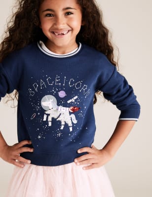 unicorn sequin sweatshirt